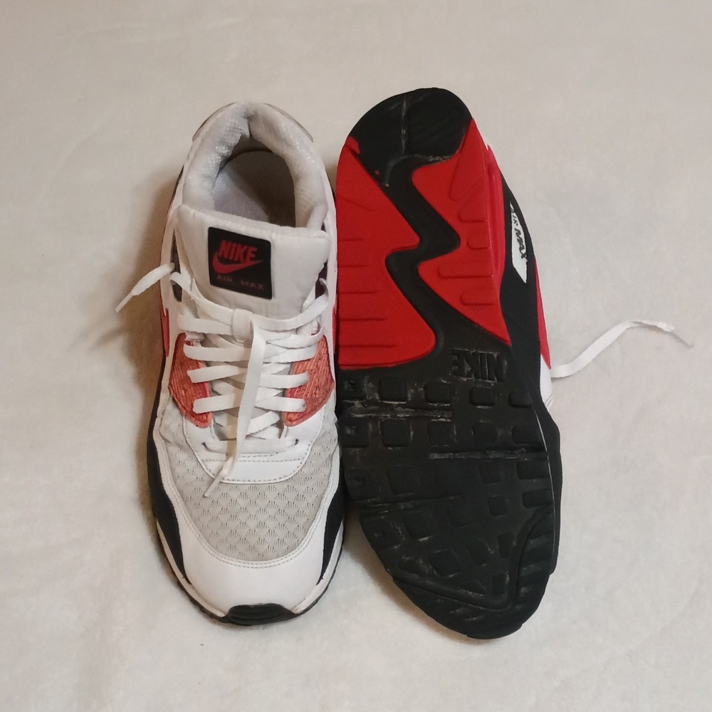 Nike Air Max 90 White Black University Red 2018 Men's Sneaker BV2522-100
